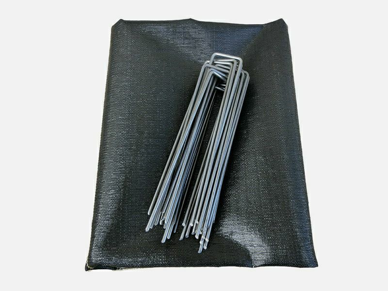 防草シート「大面積専用草なしシート1m×4.8m」に固定ピンがついたセット品